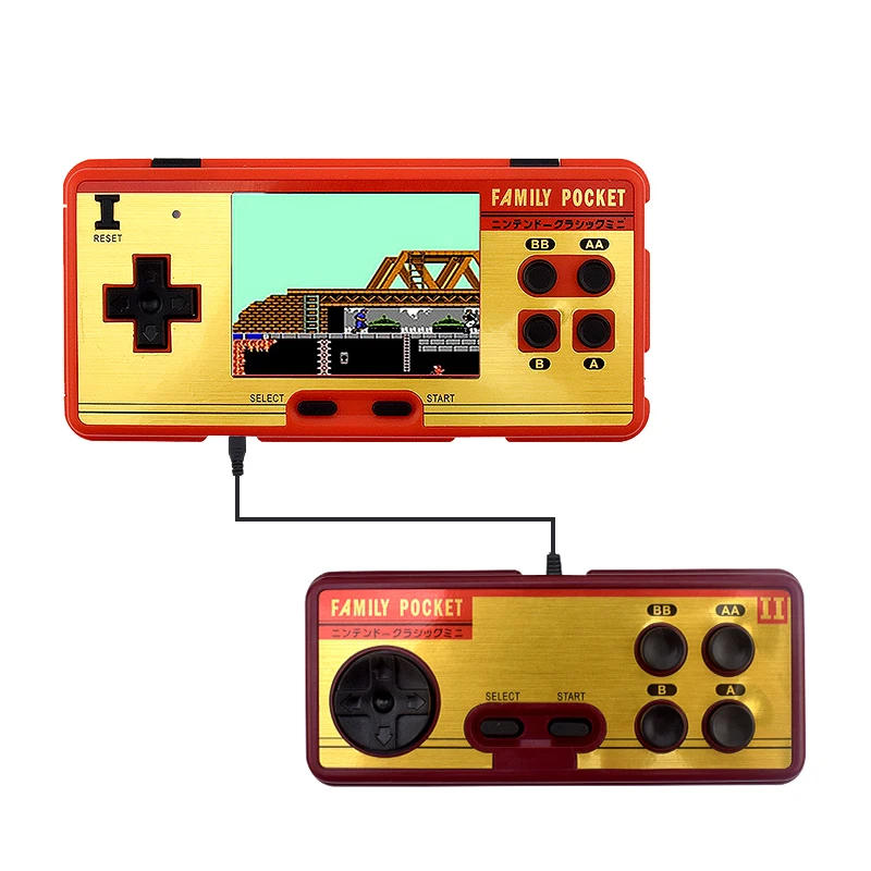 Данные лягушка портативная игра 2 игрока встроенный в 638 классические игры консоль 8 бит Ретро видео игра для подарка Поддержка AV Out P