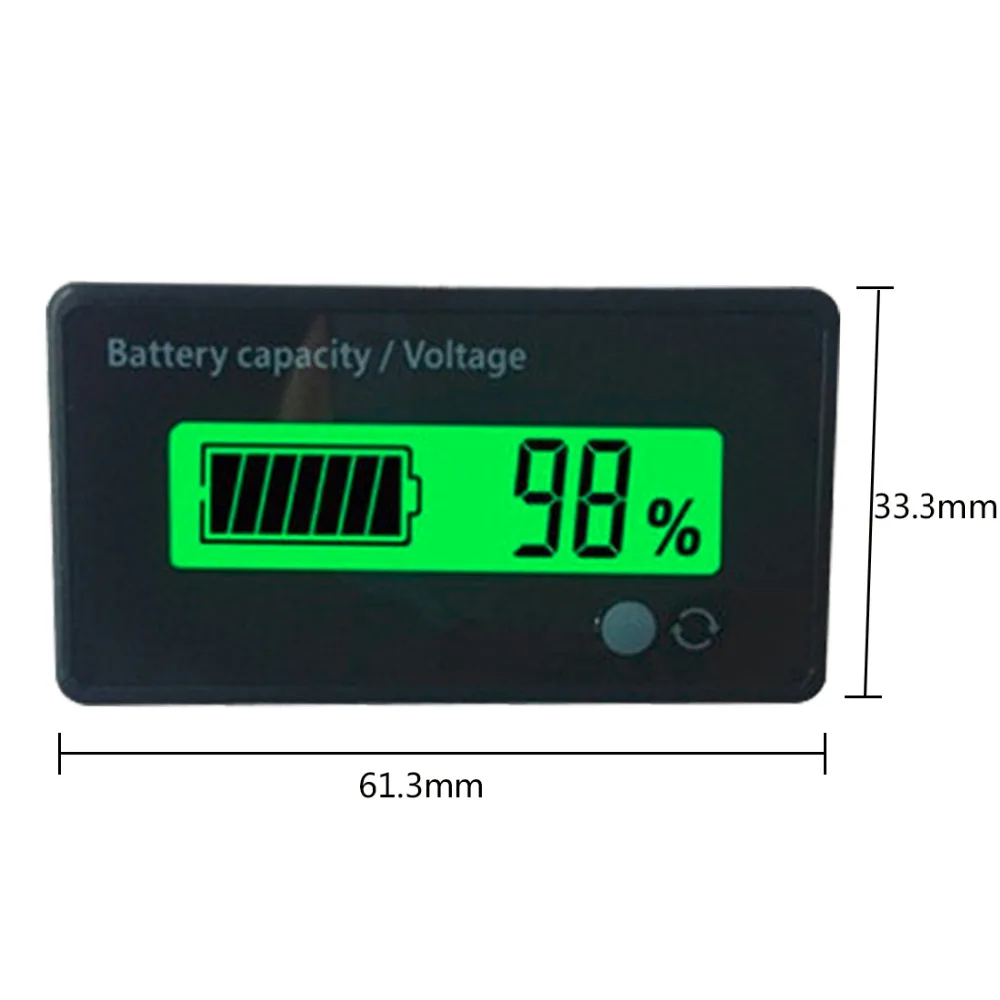 

12V/2NEW 4V/36V/48V LCD Acid Lead Lithium Battery Capacity Indicator Voltmeter Voltage Battery Testers Tools Voltage Tester
