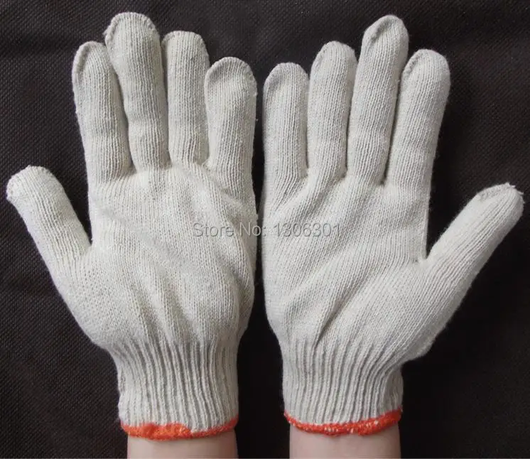 High quality fine line cotton gloves Labor protection Cotton gloves Yarn gloves Flower yarn gloves