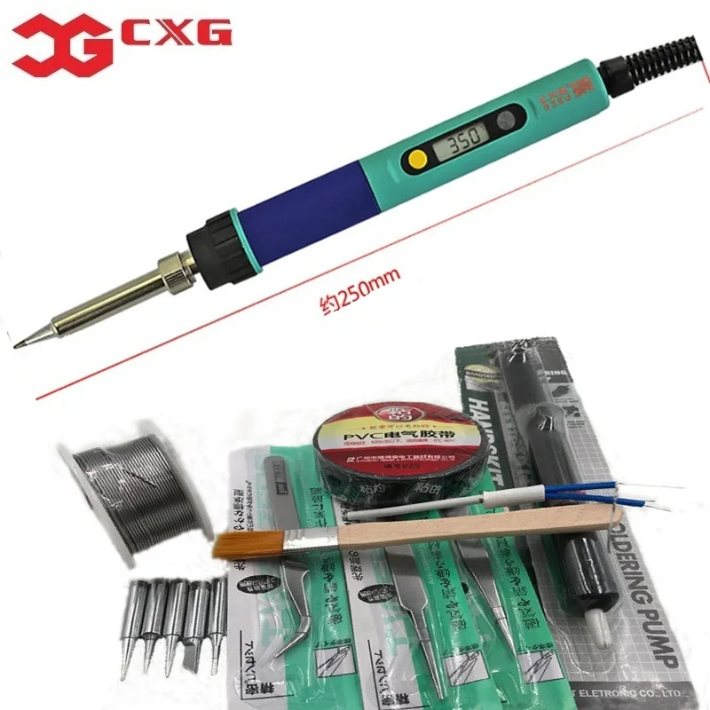 

CXG936d soldering iron Welding station Adjustable temperature Digital LCD Internal heating 60w Replace HAKKO  with Gift A