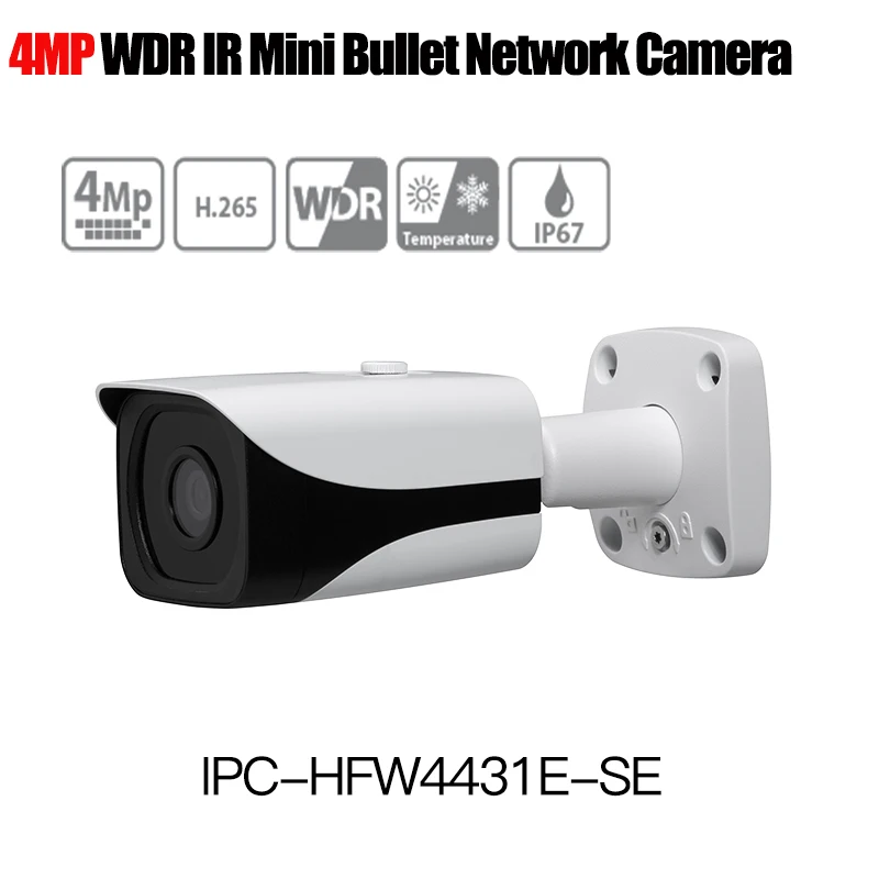 

Dahua H.265 4MP IP Camera IPC-HFW4431E-SE WDR IR Bullet Network Camera outdoor camera 1080P replace IPC-HFW4431E-S without logo