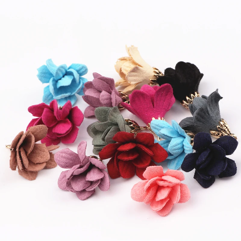 100pcs Suede Tassel For Keychain Cellphone Straps Jewelry Charms,24mm Leather Tassels With Plated Gold Metal Cap Diy Accessories