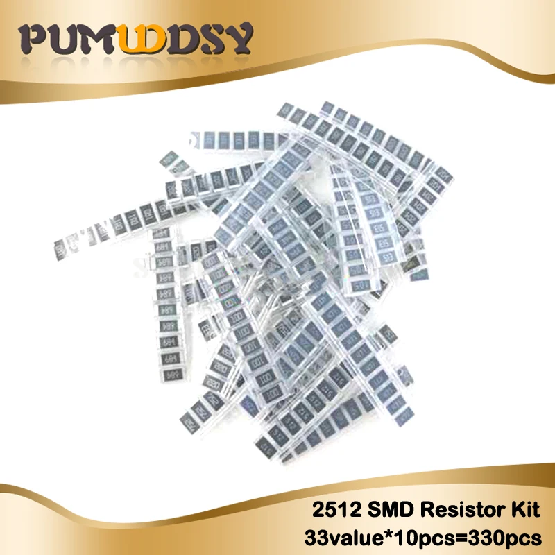 2512 SMD Resistor Kit Assorted Kit 1ohm-1M ohm 5/% 33valuesX 10pcs=330pcs DIY Kit