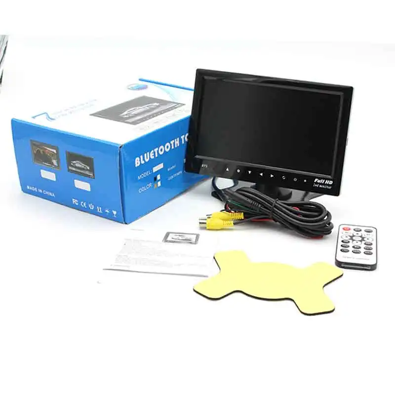 Sinairyu 7 &quotFull HD монитор 2 видео вход поддержка 1080P MP3 MP5 музыкальный плеер FM передача