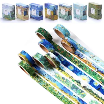 

1Pcs Hot Sale Washi Tape Novelty Van Gogh Painting Paper Masking Tape DIY Scrapbooking Decorative Adhesive School Supplies