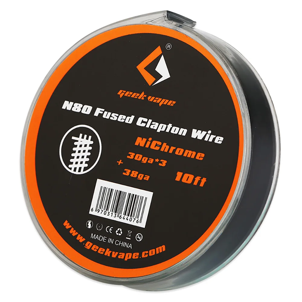 Оригинальный GeekVape N80 Fused Clapton Wire(30ga * 3 + 38ga) для электронных сигарет Vape Professional Build Wire
