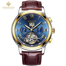 WISHDOIT Luxury Brand Watch Men's Automatic Mechanical Watch Men Sports Waterproof Leather Male Clock Relogio Masculino WISHDOIT Luxury Brand Watch Men's Automatic Mechanical Watch Men Sports Waterproof Leather Male Clock Relogio Masculino