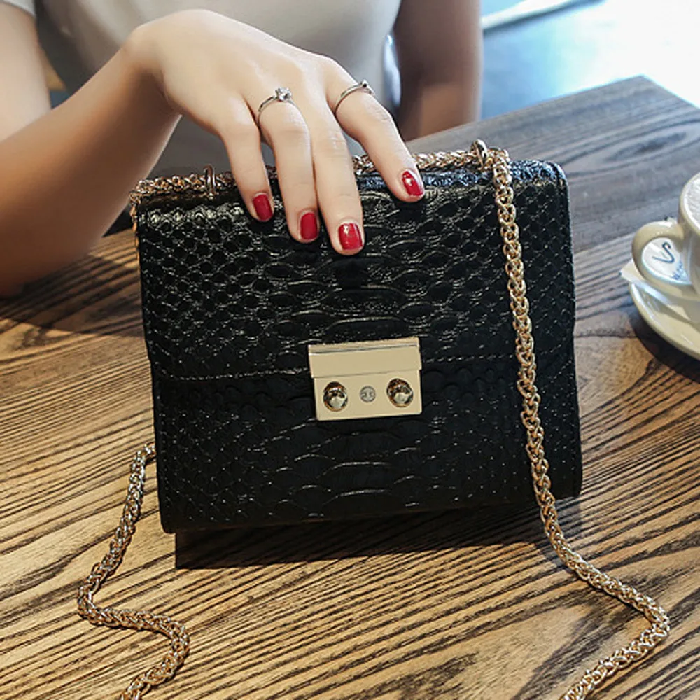 Aelicy luxury NEW Crocodile Grain Patent Leather Crossbody Bags For Women Shoulder Bag Ladies Handbags Bolsa Feminina Sac A Main