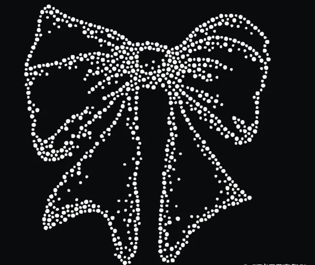 

2pc/lot Bowknot hot fix rhinestone transfer motifs iron on crystal transfers design iron on applique patches for shirt