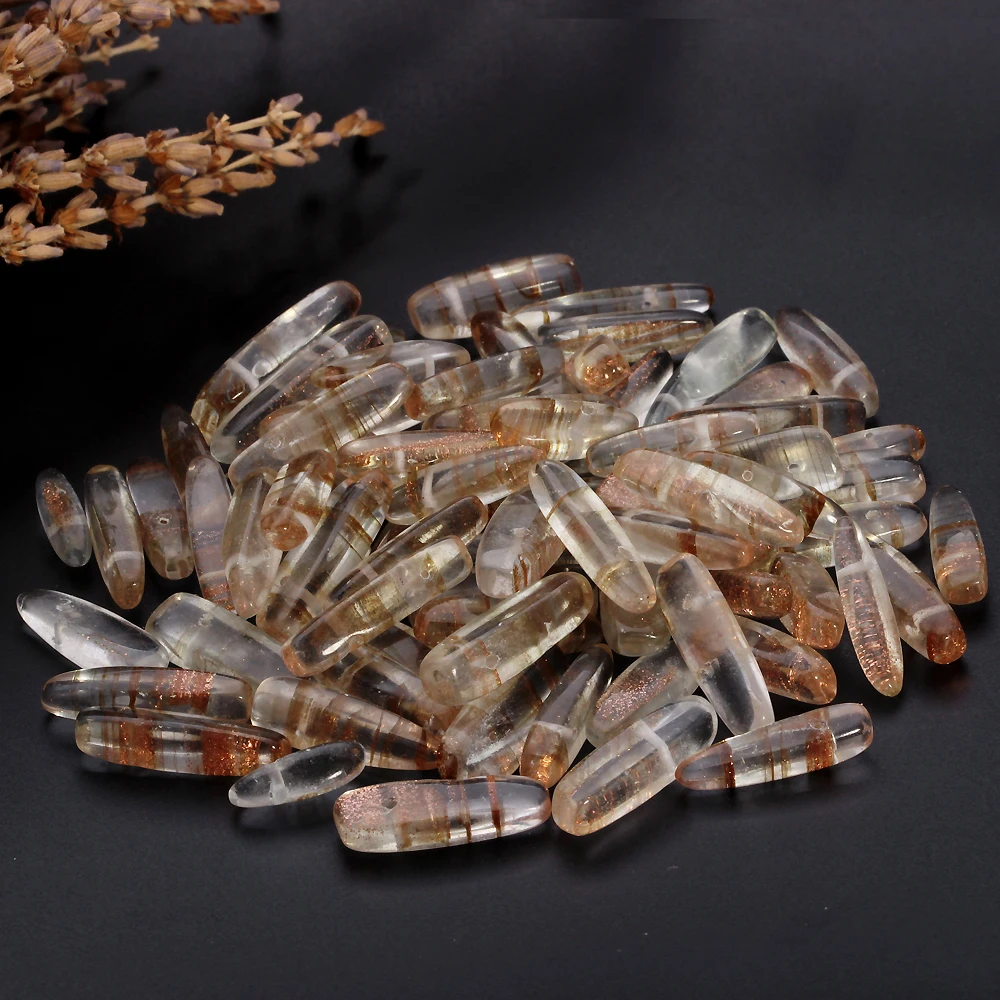 

SAUVOO 1 Strand/lot Golden Rutilated Quartz 8-25MM Irregular Transparent Natural Quartz Stone Beads for DIY Jewelry Findings