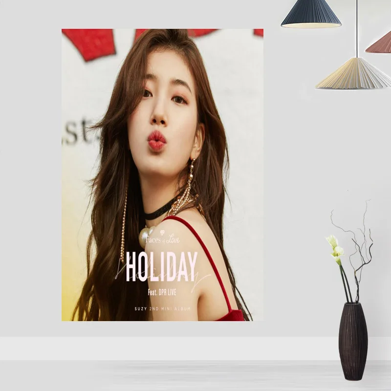 

Customizable Suzy Bae Poster Wall For Living Room Art Poster Decoration Silk Fabric Bright Smooth No Frame Morden Print Wall