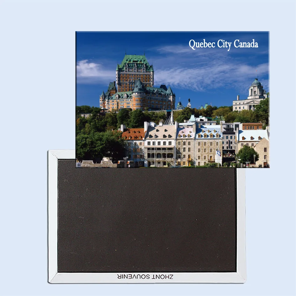 Travel Refrigerator Magnets 78*54mm Quebec City Canada Rigid Fridge 24951 | Дом и сад