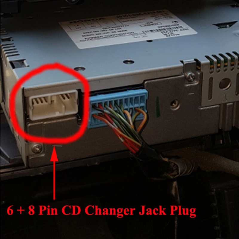 Biurlink автомобильный 6+ 8Pin CD Changer Y сплиттер Жгут кабель адаптер для Honda Civic Accord Odyssey