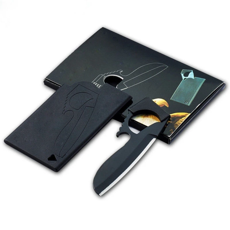 

Multi-function Credit Card knife Camping Survival Pocket knife Wallet Finger Mini Eagle Outdoor EDC Multi Tools With Sheath