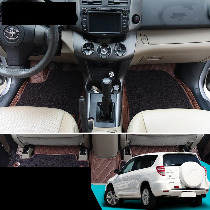 

lsrtw2017 fiber leather car floor mat for toyota rav4 2005 2006 2007 2008 2009 2010 2011 2012 xa30