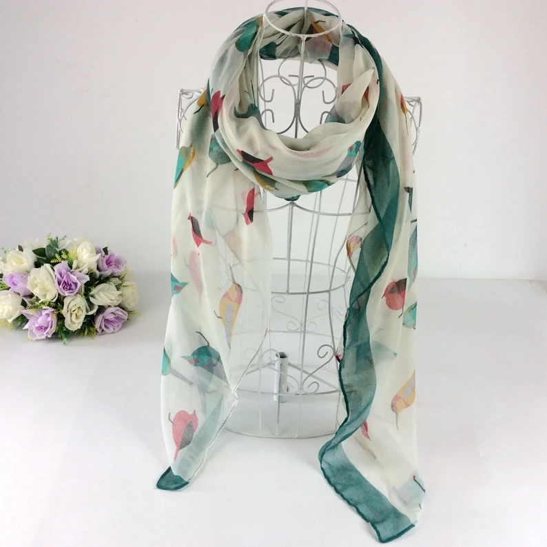 Animal Style Bird Print Scarf Shawls And Scarves Women Winter Scarfs 2014 Bandana Muslim Hijab |