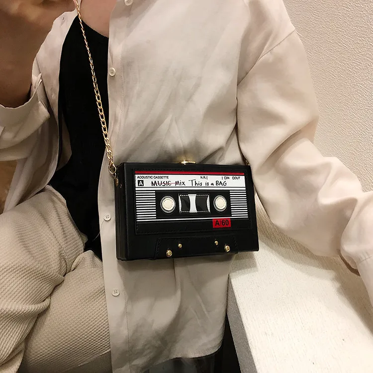 TOYOOSKY дизайнерская форма кассеты для женщин сумка на плечо винтажная цепь сумка через плечо клатч мини-Сумочка Дамская Вечерняя Сумка