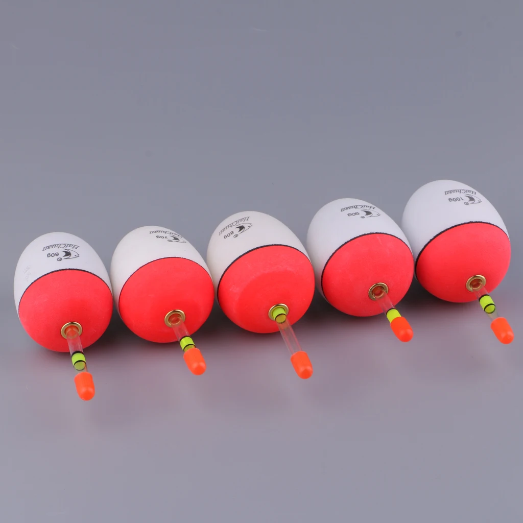 10pcs EVA Foam Floats Luminous Fishing Float Bobber Sea Rock Fishing 60-100g