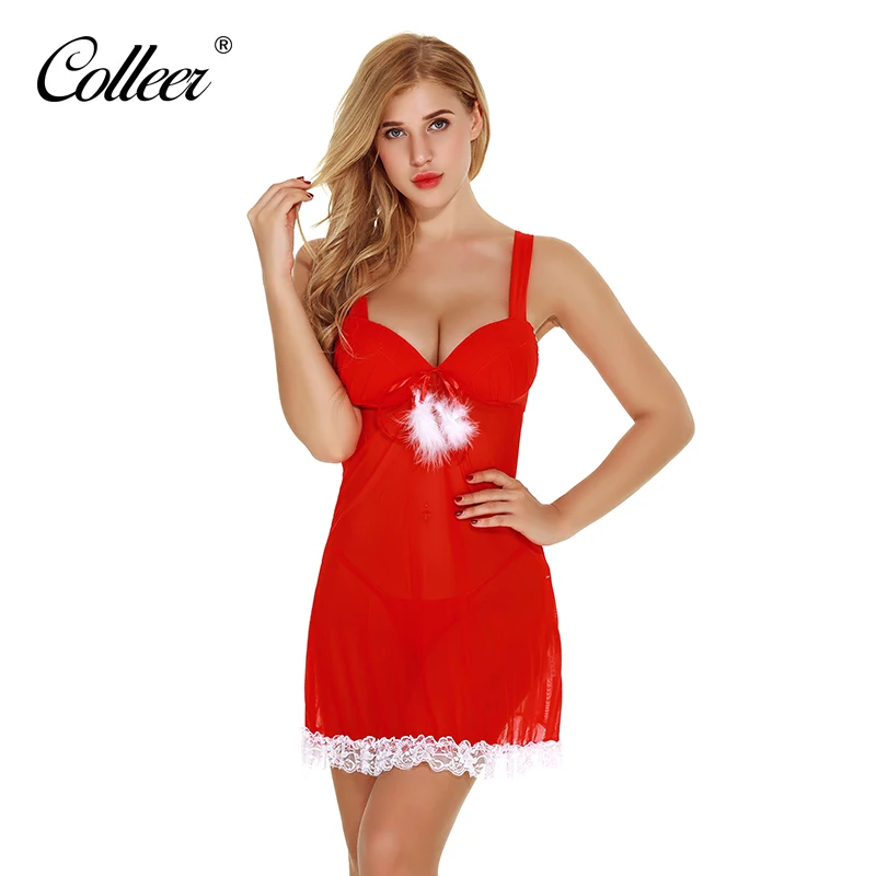 COLLEER Newest Sexy Lingerie Red Lace Sexy Bra Sets Sexy Costumes Women Lingerie Christmas Underwear Hot