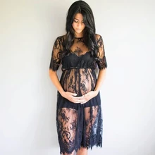 Maternity Photography Props Lace See Through Maternity Dress Fancy Studio Clothes Pregnancy Photography Props