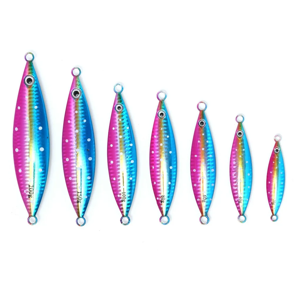 

7pcs 1 lot Jigging Lead Fish 20-200G/7cm-14.5cm Metal Jig Fishing Lure