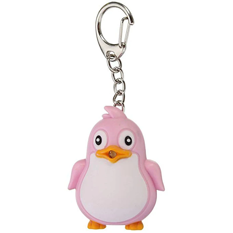 Cute Animal Penguin LED Light Vocal light keychain pendant mobile phone bag gift