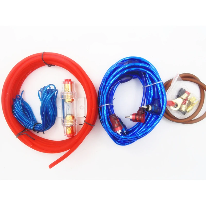 New 800W 8GA Car Audio Subwoofer Amplifier AMP Wiring Fuse Holder Wire Cable Kit FM