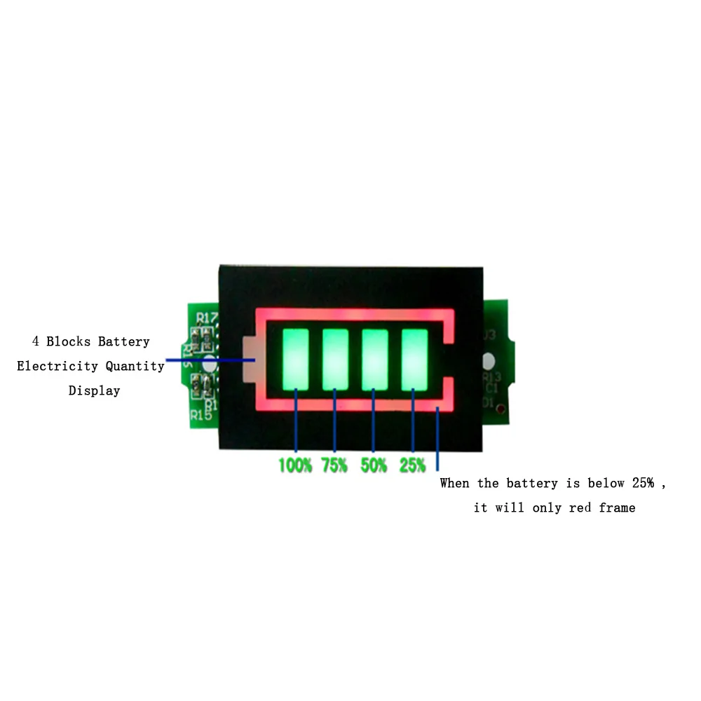 

24V acid Lead Battery Capacity Indicator Module 8S LiFePO4 Display For Electric Vehicle Battery Power Charge Tester Li-Po Li-ion