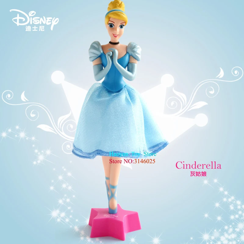 Figura de Ação Brinquedos para Crianças Disney Genuína Princesa Cinderela Neve Branca Bola Caneta Decoração Pvc Coleção Estatueta Presentes 18cm 21 Mamãe e Bebê
