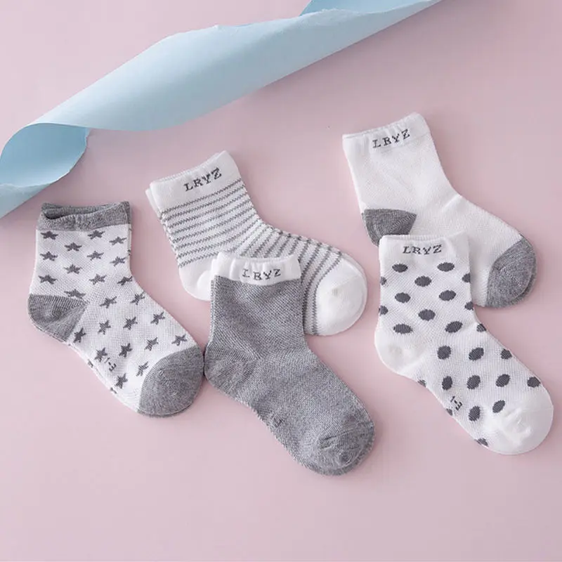 5 Pairs NewBorn Baby Boy Girl Cartoon Cotton Socks Infant Toddler Kids Cute Sock