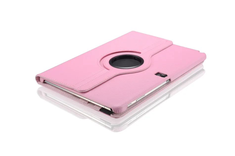 Вращающийся на 360 градусов чехол для планшета samsung Galaxy Tab Note Pro 12,2 дюймов P900 P901 P905 SM-P900 откидной держатель подставка PU+ PC smart cover - Цвет: Розовый