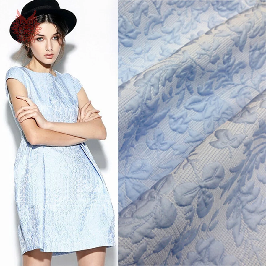 American style 5colors 3D floral jacquard brocade fabric for spring