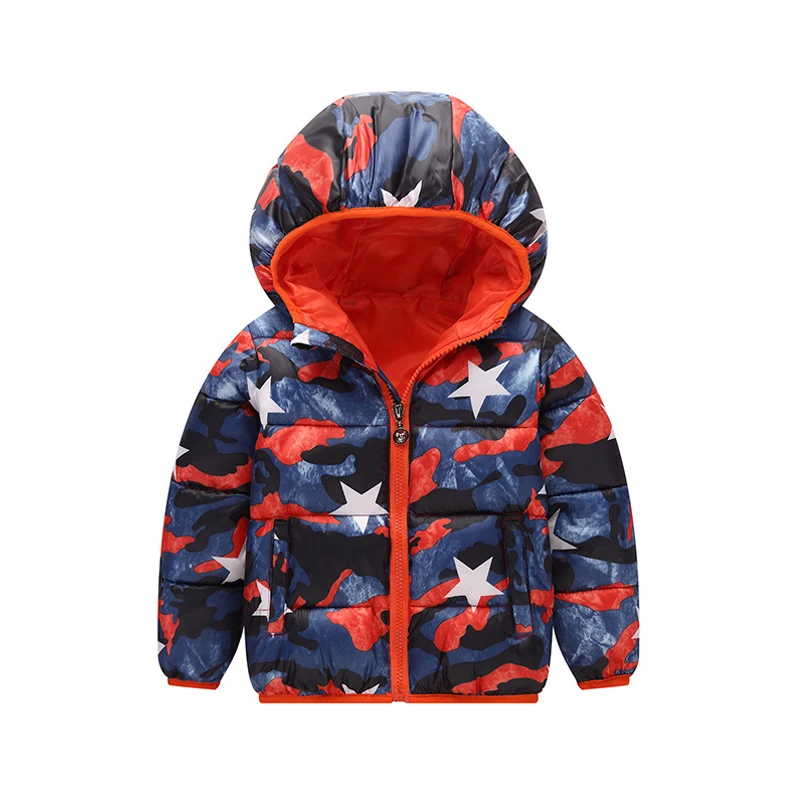 

New Arrival Children's Outwear Coat Printed Kids Boys Girls Winter Clothes Hooded Jacket Cotton-padded Jackets Autumn Coat JF266