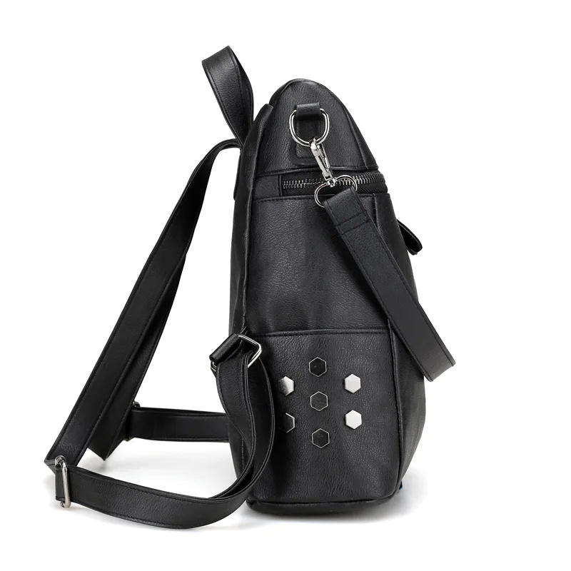 Женский рюкзак с заклепками из ПУ кожи|brand leather backpack|fashion backpackleather backpack |