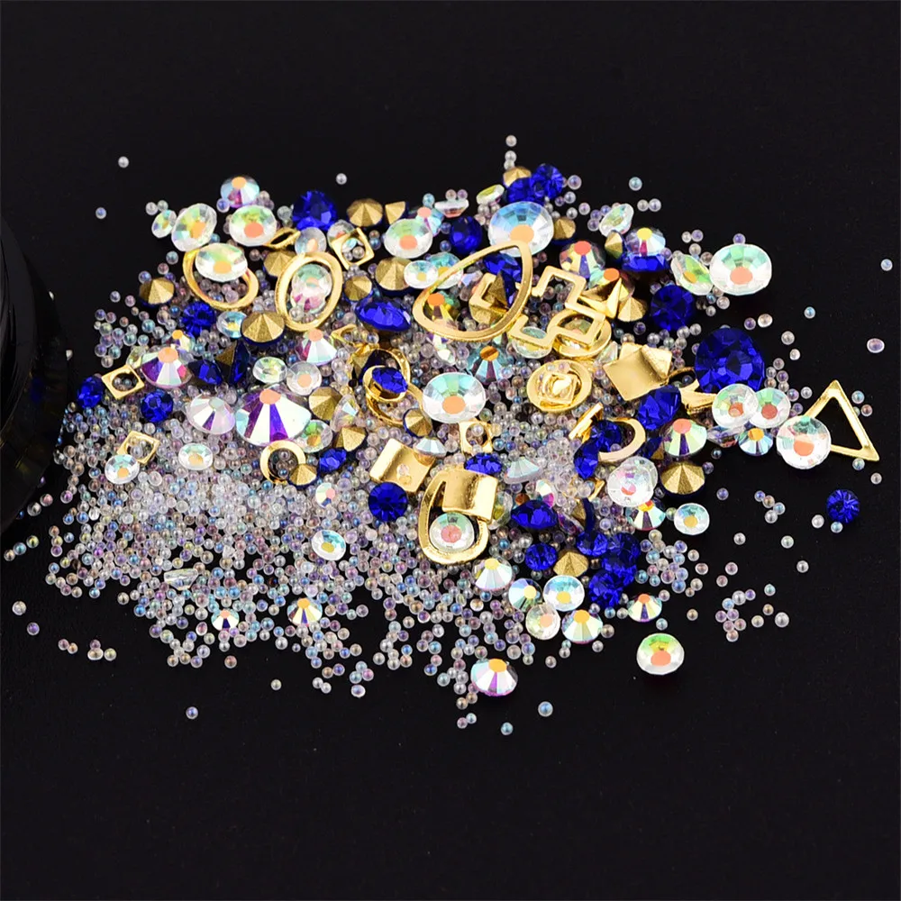 

1 Box Flatback Crystal and AB Rhinestones For Nail Art Decoration Shoes And Dancing Dress Decoration!
