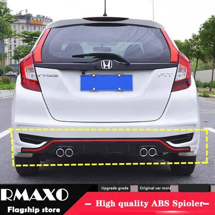Для Honda FIT JAZZ ABS защита выхлопного отверстия заднего бампера для- JAZZ 4CK набор бампер задняя Передняя Лопата задний спойлер