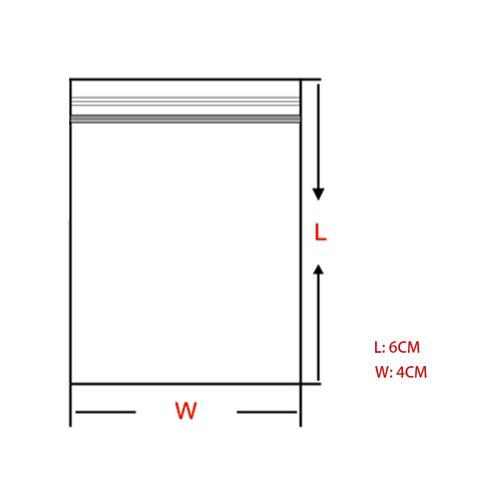 100 шт Пластиковые Ziplock Сумки Ювелирные изделия Малый мешок с застежкой упаковки пищевых продуктов молнии замок сумки ясные свежие сохраняя пылезащищенные