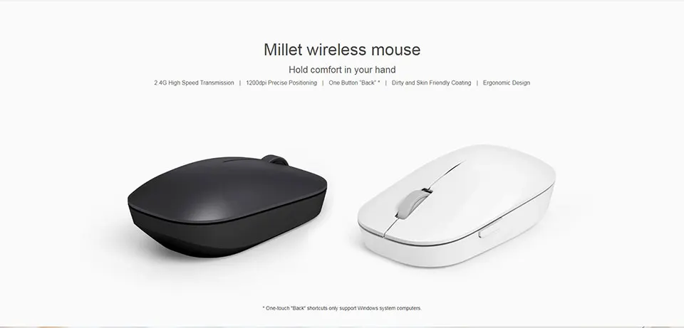 Оригинальная беспроводная мышь Xiao mi 1200 точек/дюйм 2,4 ГГц оптическая мышь mi ni беспроводная мышь для Macbook mi ноутбук, лэптоп, компьютер мышь