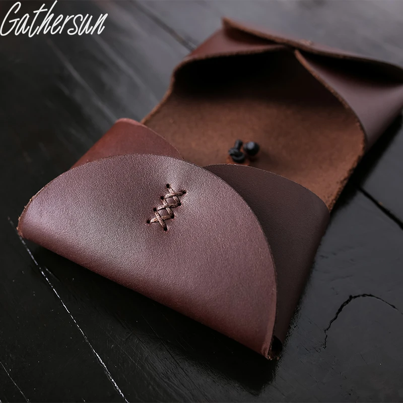 Gathersun бренд ручной Дизайн Пояса из натуральной кожи Бизнес карты коробка коровьей дамы небольшой кошелек ретро карты пакет