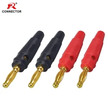 8 шт. разъемы типа "банан" 4 мм позолоченный динамик провод контактный разъем типа "банан" терминал красный+ черный цвет