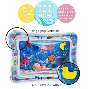 

Lovely Baby Infants Inflatable Tummy Time Activity Water Play Mat Pad Toy Airtight Fun Game Tool Water Cushion Pad Summer Toy