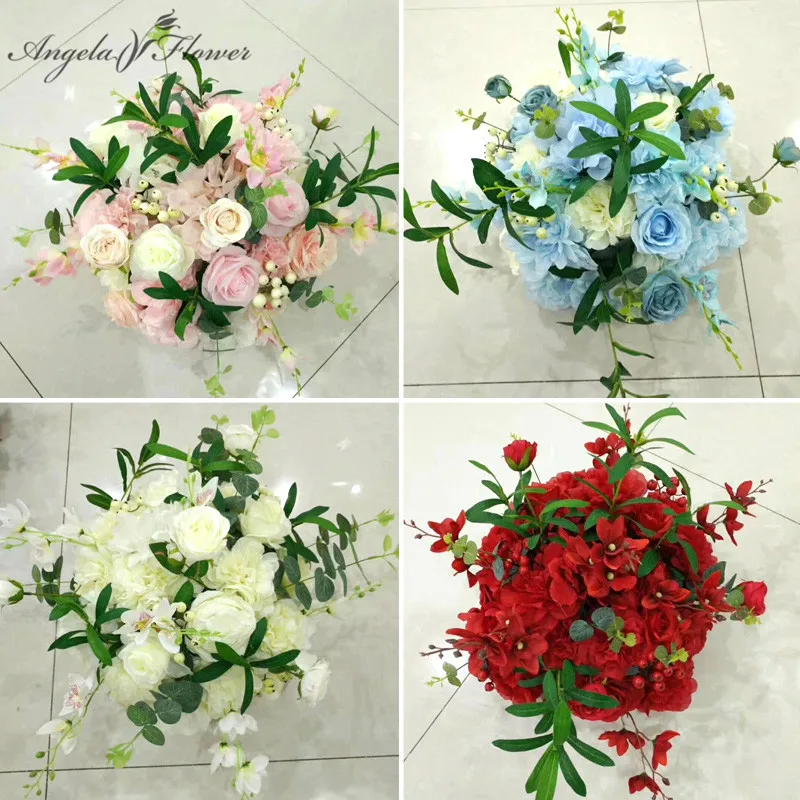 

35-40CM Olive branch Dahlia road guide artificial flower ball DIY bouquet wedding decor backdrop table flower rose leaf berry