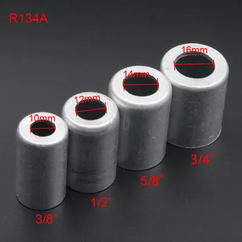 

4pcs/lot R134a Car Air Conditioner Tube Connector Aluminum Cover Rubber Hose Connector Set Auto Air Conditioning Parts