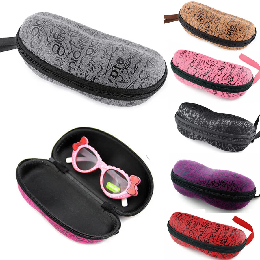 Лидер продаж 2016 года новые модные хорошую защиту Очки Box молнии Солнцезащитные очки для женщин футляр Очки крышку коробки 6 цветов