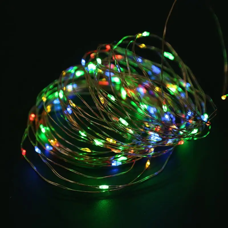Солнечный Мощность 200LED Медный провод открытый Водонепроницаемый строки Фея для Рождество Сад Свадебная вечеринка Декор Наружное освещение