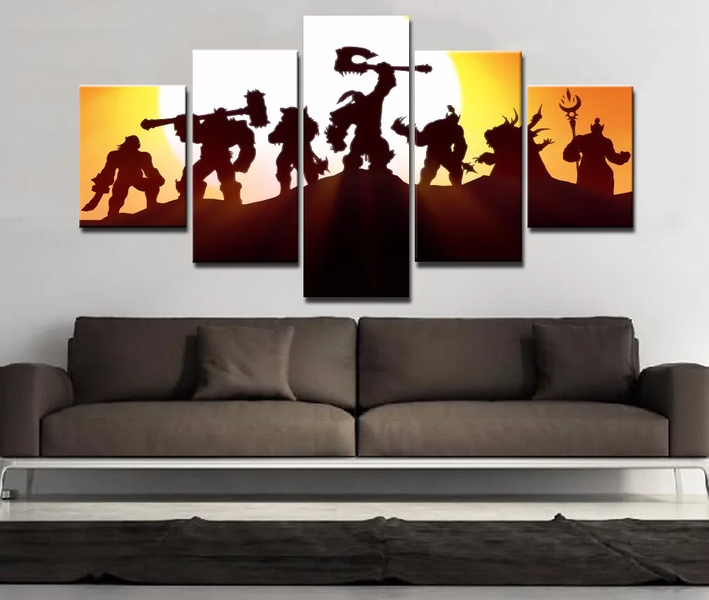 

Wall Art Painting Pictures Canvas Printed Modular Poster 5 Panel Warcraft Home Decor For Living Room Modern Cuadros Artwork