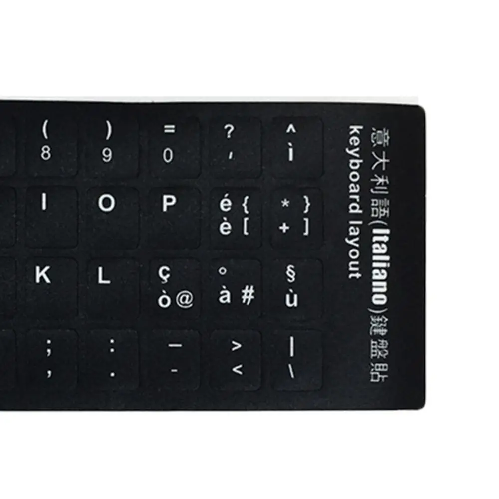 

Standard Italian Waterproof Keyboard Layout Protection Stickers Frosted White Letters