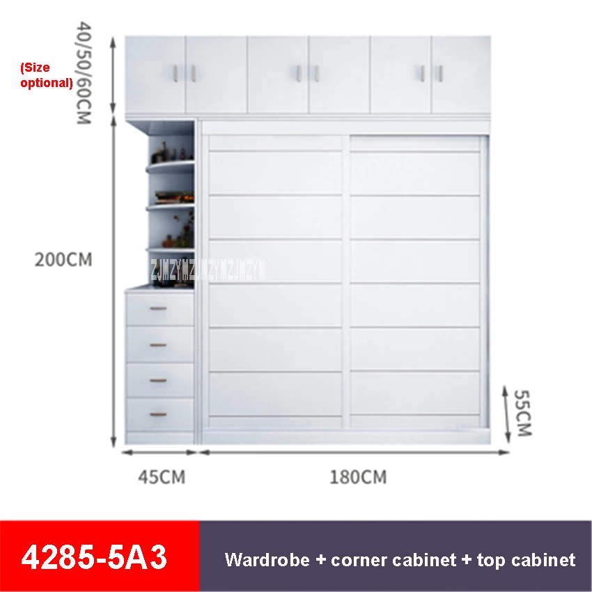 4285-5A3 простая и современная домашняя сборная панель деревянный шкаф спальня мебель 2 двери деревянная панель шкаф для одежды 180 см