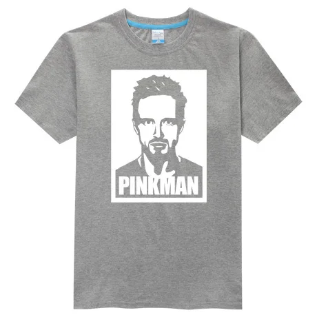 Pinkman meme рубашка повара рубашка футболка ломается Bad Art Официальный 5 цветов S-6XL светящаяся футболка - Цвет: Pinkman grey