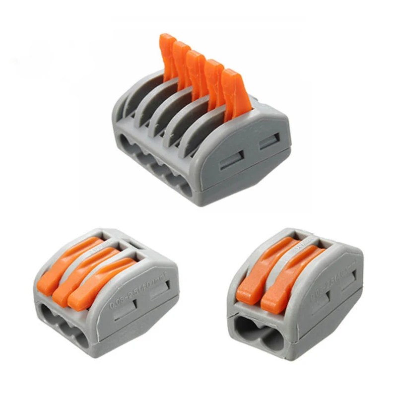 

5PCS 2 Pin 3 Pin 5 Pin Wire Terminal Blocks PCT-212 PCT-213 PCT-215 Terminal Block Wire Connector Universal Compact 0.08-4.0mm2